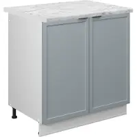 Vicco Wastafelkast Fame-Line Licht blauw-grijs 80 cm , WB Marmer, Model 50913