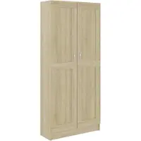 vidaXL Boekenkast 82,5x30,5x185,5 cm bewerkt hout sonoma eikenkleur