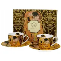 Duo De Kiss Brown Espresso Kopjes Set (2 stuks) - Gustav Klimt