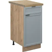Vicco Keukenonderkast Fame-Line Licht blauw-grijs 40 cm , WB Eik, Model 50746