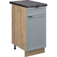 Vicco Keukenonderkast Fame-Line Licht blauw-grijs 40 cm , WB Antraciet, Model 50745
