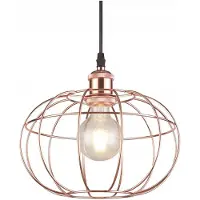 GTV VIELA 4 Hanglamp E27 Ø27,5cm Koper - Stijlvolle Loft/Glamour Verlichting