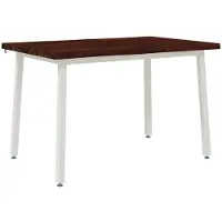 vidaXL 110 x 55 x 75 cm Massief Acacia Hout Donkerbruin en Wit