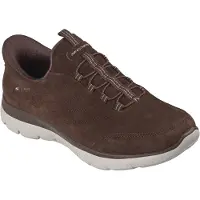 SKECHERS Summits Luxe Stride Sneakers Slip On Chocolate Bruin