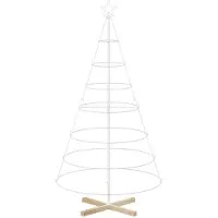 vidaXL - Metalen - kerstboom - met - standaard - KUOPIO - 180 - cm - Staal - Wit
