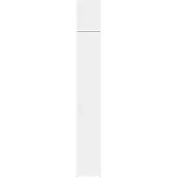 vidaXL Hoge kast, smal, wit, 30x42,5x225 cm, van houtvezel