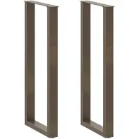 vidaXL Bartafelpoten 2 st U-vormig 50x(110-111) cm staal naturel