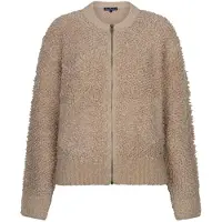 Red Button Rb bomber knit boucle latte