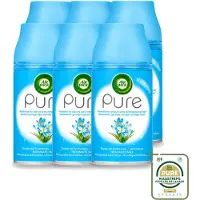 Air Wick 6 x Freshmatic - Luchtverfrisser Navulling - Pure Lentedauw - 250ml - Wasstrips - Luchtverfrisser - Lentedauw - Natuurlijke Geur - Geurverspreider - Geurneutralisatie