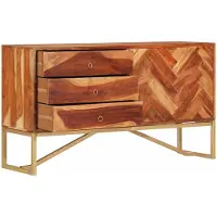 vidaXL Dressoir HoningBruin 160 x 30 x 80 cm Massief Acacia Hout