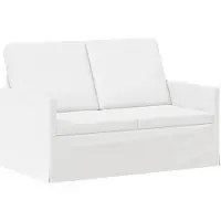 vidaXL - 2-zitsbank - Wit - 130 - x - 81 - x - 82 - cm - Stof