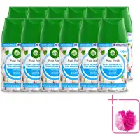 Air Wick 12 x Pure - Luchtverfrisser Navulling - Zachtheid van Katoen - 250ml - Bulkverpakking - Luchtverfrisser - Douchemop - Geurverspreider