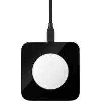 Nomad Base One draadloze MagSafe oplader (15W) – Gemaakt van metaal en glas – Geschikt voor MagSafe max. 15W – Incl. USB-C kabel 2 meter – Zwart - Zwart