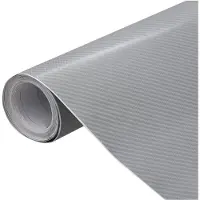 vidaXL Autofolie 4D 100x150 cm zilverkleurig