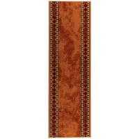 vidaXL - Lopers - Tapijt - FLORNES - Geweven - Oranje - Diamanten - 100 - x - 250 - cm - PP