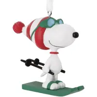 Hallmark Ornament l93 fc snoopy skiing