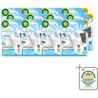 Air Wick 12 x Elektrische Geurverspreider - Starterkit - Pure Zachtheid van Katoen - 19ml - Wasstrips - Geurverspreider - Katoengeur - Frisse Geur - Elektrische Geurverspreider - Langdurige Geur