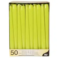 Papstar leuchterkaars 22mm limonengroen 50 stuks pak