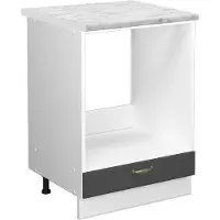 Vicco Fame-Line Ovenombouwkast – 60 cm, WB Marmer Antraciet-goud