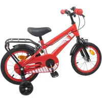 vidaXL Kinderfiets, 14 inch, geschikt voor kinderen van 3-5 jaar, rood