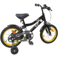 vidaXL Kinderfiets 16 Inch voor 4-6 jaar oud Zwart
