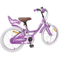 vidaXL Kinderfiets, 18 inch, geschikt voor kinderen van 5-7 jaar, paars