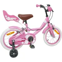 vidaXL Kinderfiets 16 Inch voor 4-6 jaar oud Licht Roze