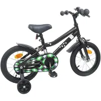 vidaXL Kinderfiets, 14 inch, geschikt voor kinderen van 3-5 jaar, zwart