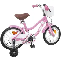 vidaXL Kinderfiets 16 Inch voor 4-6 jaar oud Licht Roze