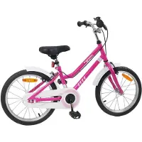 vidaXL Kinderfiets, 18 inch, geschikt voor kinderen van 5-7 jaar, roze en wit