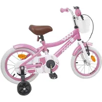 vidaXL Kinderfiets 12 Inch voor 2-4 jaar oud Licht Roze