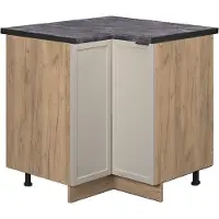 Vicco Hoekkast Fame-Line GrijsBeige 80.5 cm , WB Antraciet, Model 50324