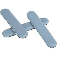 Famanu – Premium meubelglijders, 16 stuks, rechthoekig, 75 x 15 mm, zelfklevend, vloerbeschermers, PTFE-glijders, teflonglijders