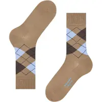 Burlington Manchester gedessineerd katoen sokken heren beige - maat 46-50