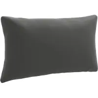 vidaXL Rugkussen PUTTEN 100% Polyester Antraciet 70 x 40 x 15 cm