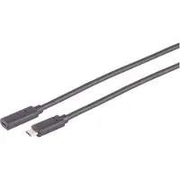Shiverpeaks USB-C verlengkabel | USB3.2 20 Gbps | PD 100W | 4K 60Hz | zwart | 1 meter