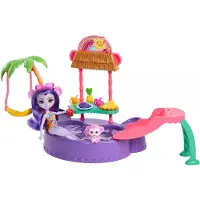Enchantimals Sunshine Island Monkey With Pool And Accessories Mini Doll Roze Kinderen