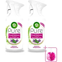 Air Wick 2 x Pure - Luchtverfrisser Spray - Essentiële Oliën - Lavendel - 250ml - Bulkverpakking - Luchtverfrisser - Douchemop - Lavendel