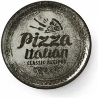 Super Merchant Pizzabord – Geglazuurd porselein – Zwart – Ø 310 mm – Vaatwasmachinebestendig