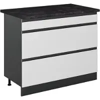 Vicco Keukenonderkast R-Line Wit/Antraciet 100 cm antraciet werkblad, Model 71567