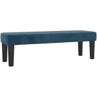 vidaXL Bank Donkerblauw 100 x 30 x 30 cm Fluweel