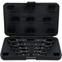 Bgs Ratschen-Ringschlüssel-Satz, gerade, umschaltbar SW 6 x 8 - 19 x 22 mm 5-tlg.