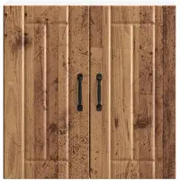 vidaXL Keukenbovenkast Lucca bewerkt hout oud houtkleurig