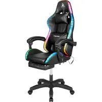 Krüger&Matz KM0790BLED - GX-150 game stoel met LED verlichting - gaming chair - gamingstoel - RGB - zwart