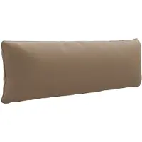 vidaXL Rugkussen PUTTEN 100% Polyester Taupe 120 x 40 x 15 cm