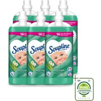Soupline 6 x - Wasverzachter - Aloë Vera - 56 Wasbeurten - 1.3L - Grootverpakking - Vaatwasstrips - Wasverzachter Aloë Vera - Frisse Geur - Zachte Kleding - 14 Dagen Frisheid - Natuurlijke Geur