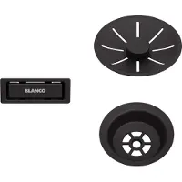 BLANCO Overloop en afloopsysteem zwart mat Single