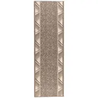 vidaXL - Lopers - Tapijt - FLORNES - Geweven - Taupe - Zigzag - 100 - x - 200 - cm - PP - 7 - mm