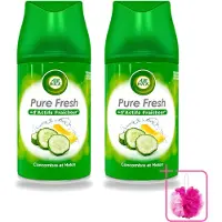 Air Wick 2 x Freshmatic - Luchtverfrisser Navulling - Pure Fresh Komkommer - 250ml - Bulkverpakking - Luchtverfrisser - Douchemop - Geurverspreider
