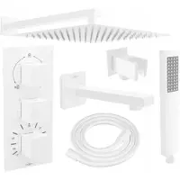 Mexen Cube DR02 inbouw bad-doucheset met een 30 regendouche, wit - 77503DR0230-20